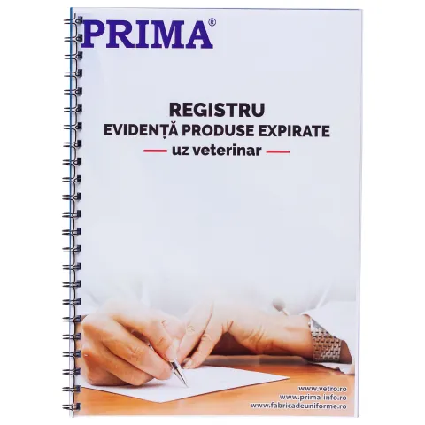 Registru veterinar pentru evidenta produselor expirate, PRIMA, A4, 50 file