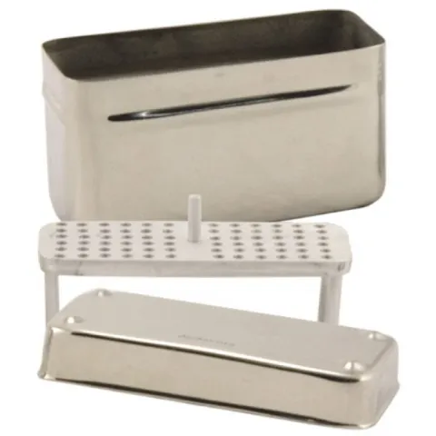 Cutie instrumentar endo din inox, 10x4x5.5cm, PRIMA, cu grilaj detasabil