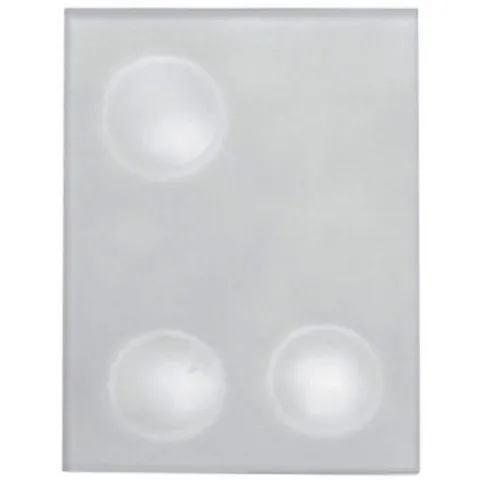 Placuta din sticla mata pentru mixare cu 3 godeuri de 21mm, 70 x 95 x 4 mm - 1 bucata