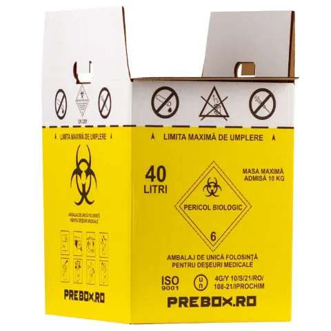 Cutie pentru incinerarea deseurilor medicale, PRIMA, 40 litri