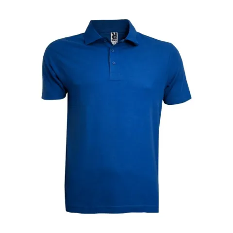 Tricou polo unisex, bumbac, albastru