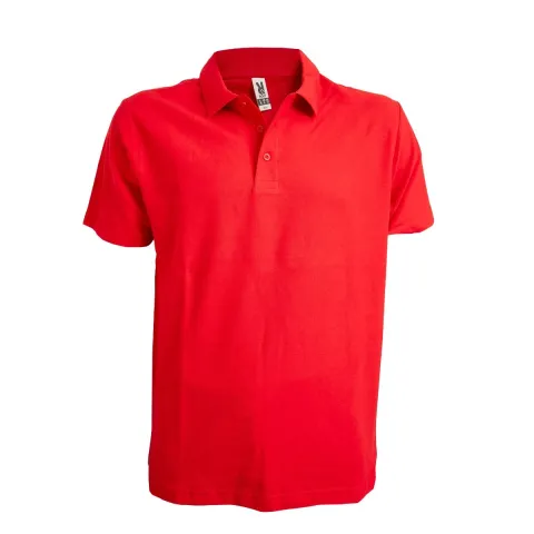 Tricou polo unisex, bumbac, rosu