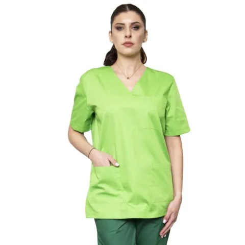 Bluza unisex VED Premium verde absint - Uniforma Medicala