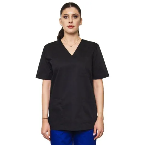 Bluza unisex VED Premium neagra - Uniforma Medicala