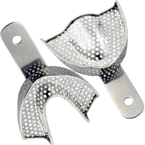 PACHET Linguri impresie, din inox, pentru material de impresie, arcada superioara/inferioara, L, 1set