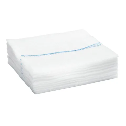 Comprese sterile cu fir radioopac pentru proceduri chirurgicale, 10 x 10 cm, 12 straturi, 10 bucati, albe