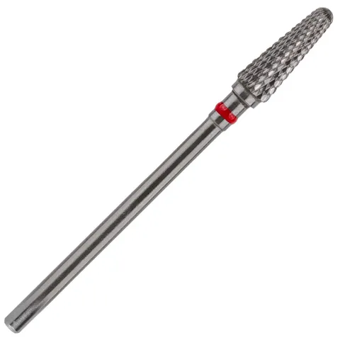 Capat freza carbid extradur C79EFS104, F 045, PRIMA, inel rosu, granulatie fina - freza dentara acrilat / unghii