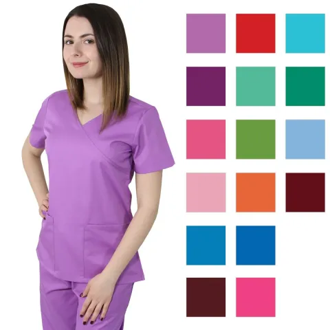 Bluza dama MIRA Premium lila - Uniforma Medicala