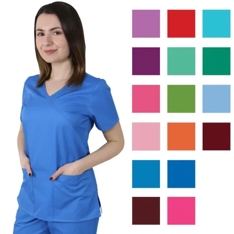 Bluza dama MIRA Premium albastru deschis - Uniforma Medicala