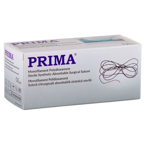 Sutura chirurgicala polidioxanona PRIMA 75cm ac varf triunghiular 1/2 36mm USP 3/0