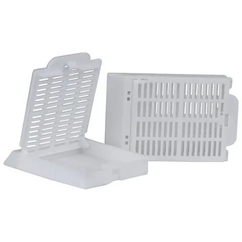 Casete histologice cu capac, albe, din poliacetal, PRIMA, 250buc