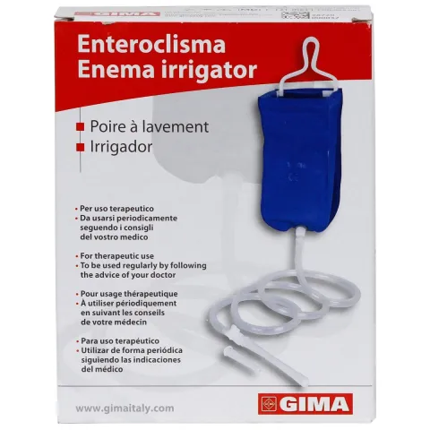 Enema Irrigator with Stopcock, Connecting Tube and 2 Nozzles, 2000ml