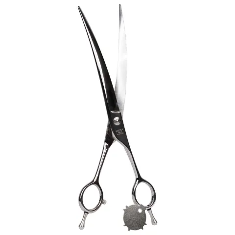 Foarfeca curbata profesionala tuns caini 20cm inox